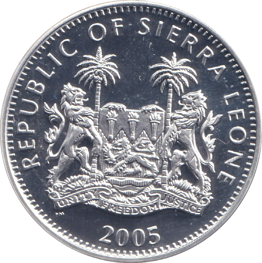 2005 SILVER PROOF 10 DOLLAR REPUBLIC OF SIERRA LEONE