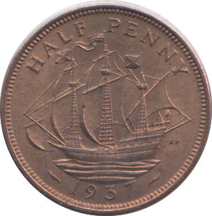 1937 HALFPENNY ( AUNC ) 3