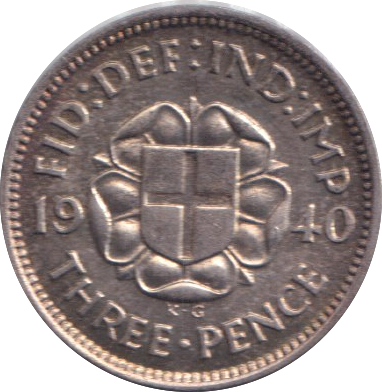 1940 THREEPENCE ( BU )