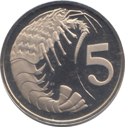 1974 5 CENTS CAYMAN ISLANDS