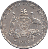 1910 SILVER AUSTRALIA FLORIN