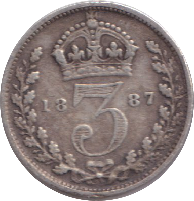 1887 THREEPENCE ( GF )