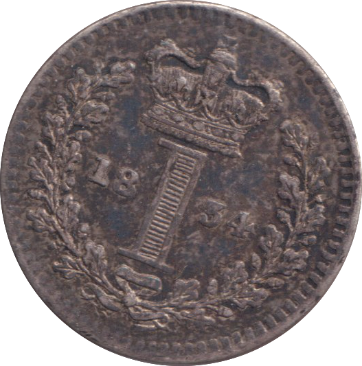 1834 MAUNDY ONE PENNY( EF )