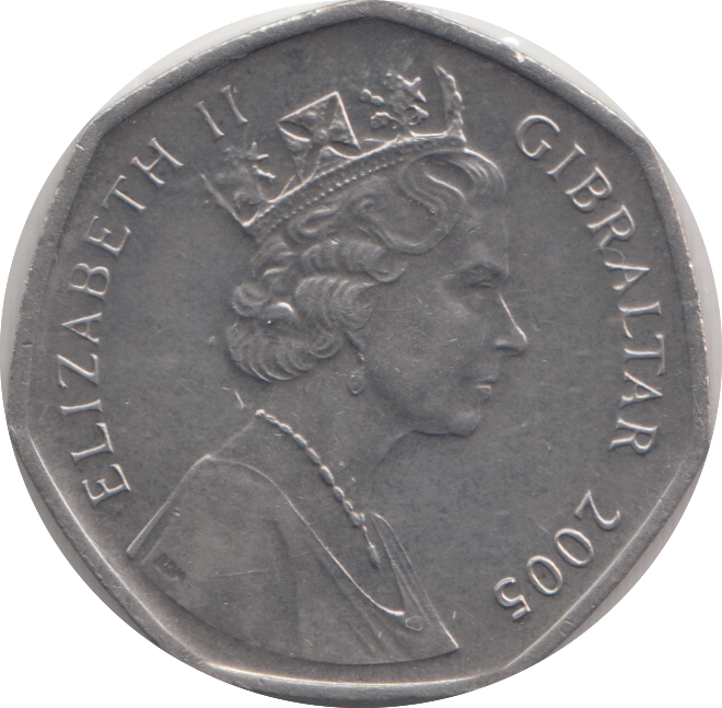 2005 FIFTY PENCE CAPTURE OF GIBRALTAR