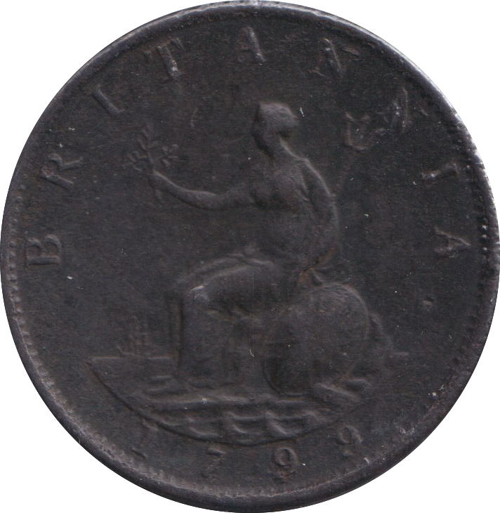 1799 HALFPENNY ( FINE )