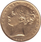 1866 GOLD SOVEREIGN ( EF )