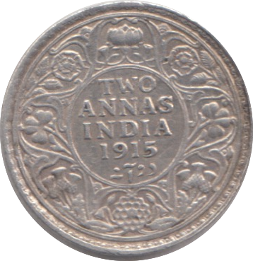 1915 SILVER INDIA 2 ANNAC