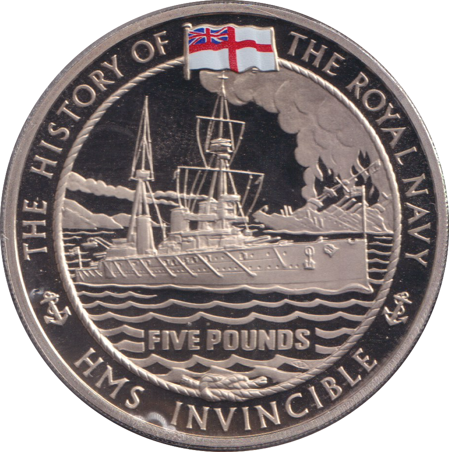 2009 HMS INVINCIBLE  FIVE POUND BAILIWICK OF GUERNSEY