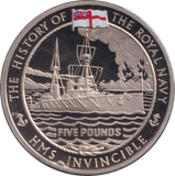 2009 HMS INVINCIBLE  FIVE POUND BAILIWICK OF GUERNSEY