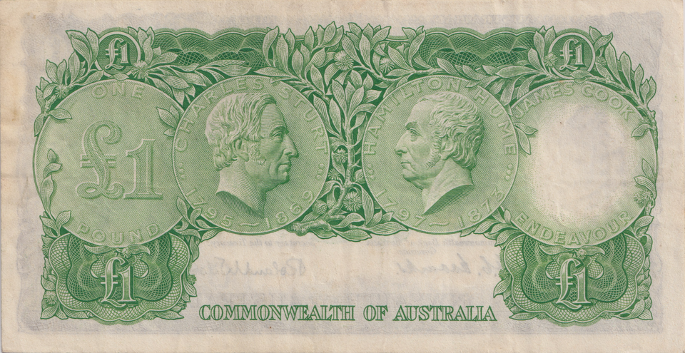 1961 ONE POUND AUSTRALIA BANKNOTE REF-1819
