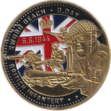 1944 MEDALLION D-DAY ENAMELLED SWORD BEACH