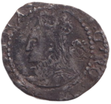 1575 SILVER THREE HALFPENCE ELIZABETH I