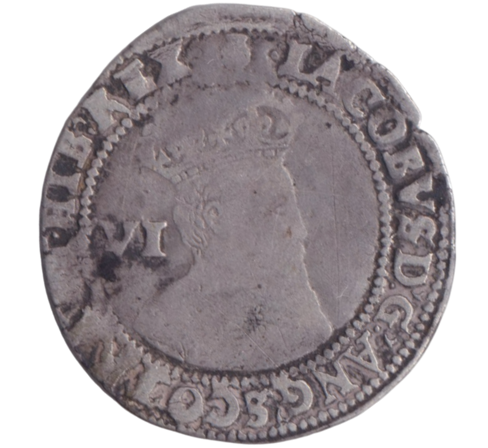1604 SILVER SIXPENCE JAMES I