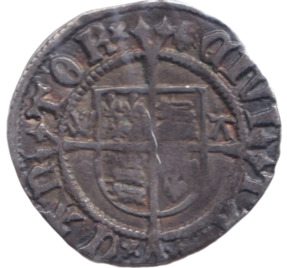 1526 SILVER HALF GROAT HENRY VIII CANTERBURY MINT