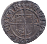 1526 SILVER HALF GROAT HENRY VIII CANTERBURY MINT