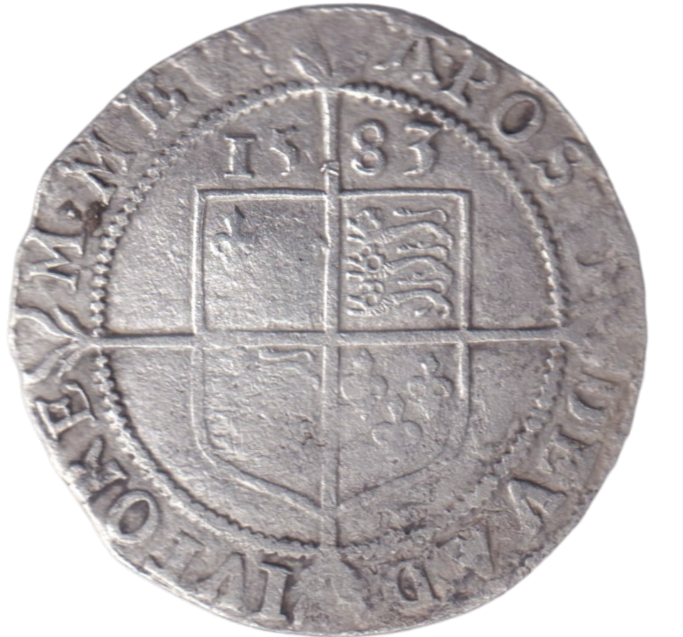 1581 SILVER SIXPENCE ELIZABETH I