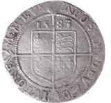 1581 SILVER SIXPENCE ELIZABETH I