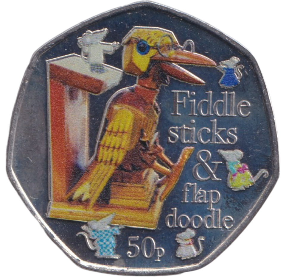 2024 COLOURED 50P BAGPUSS PROFESSOR YAFFLE BU
