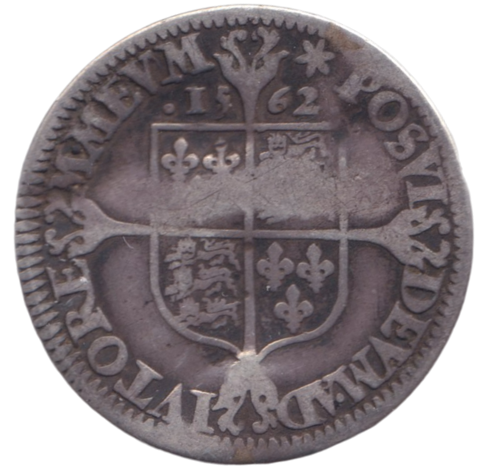 1561 SILVER SIXPENCE ELIZABETH I