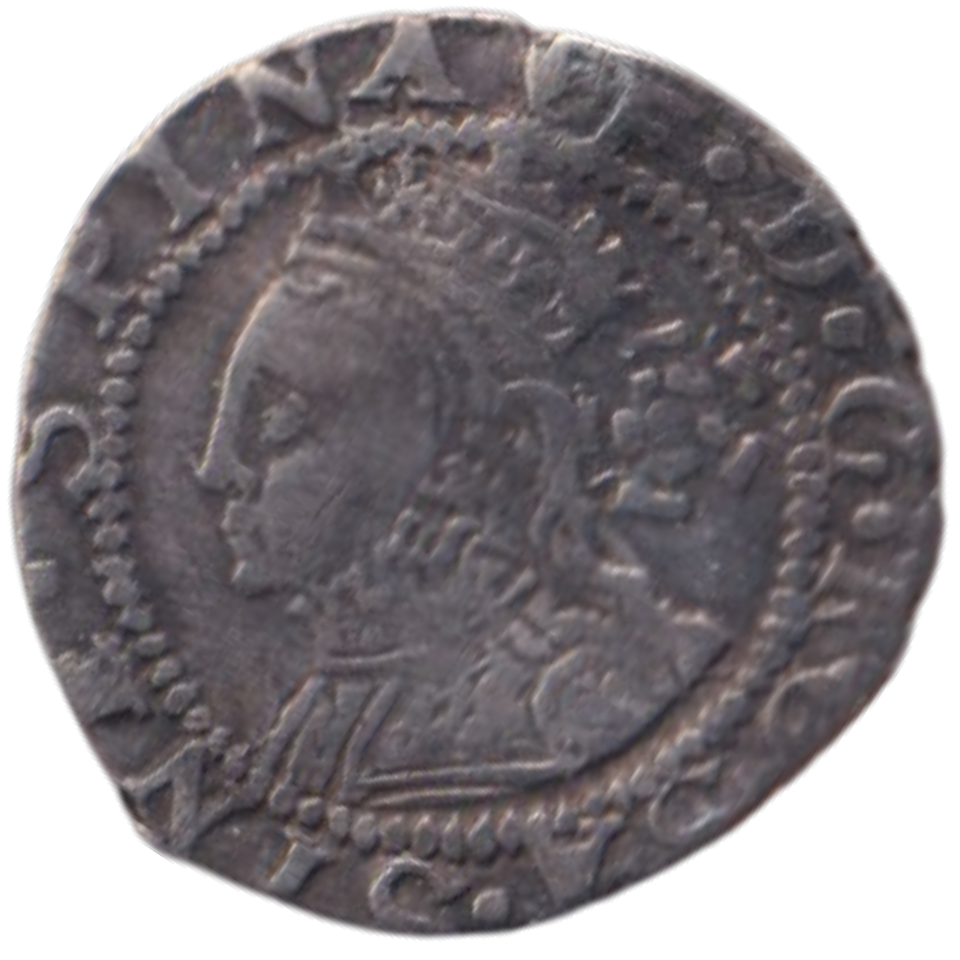 1561 SILVER THREE FARTHING ELIZABETH I
