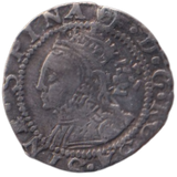 1561 SILVER THREE FARTHING ELIZABETH I
