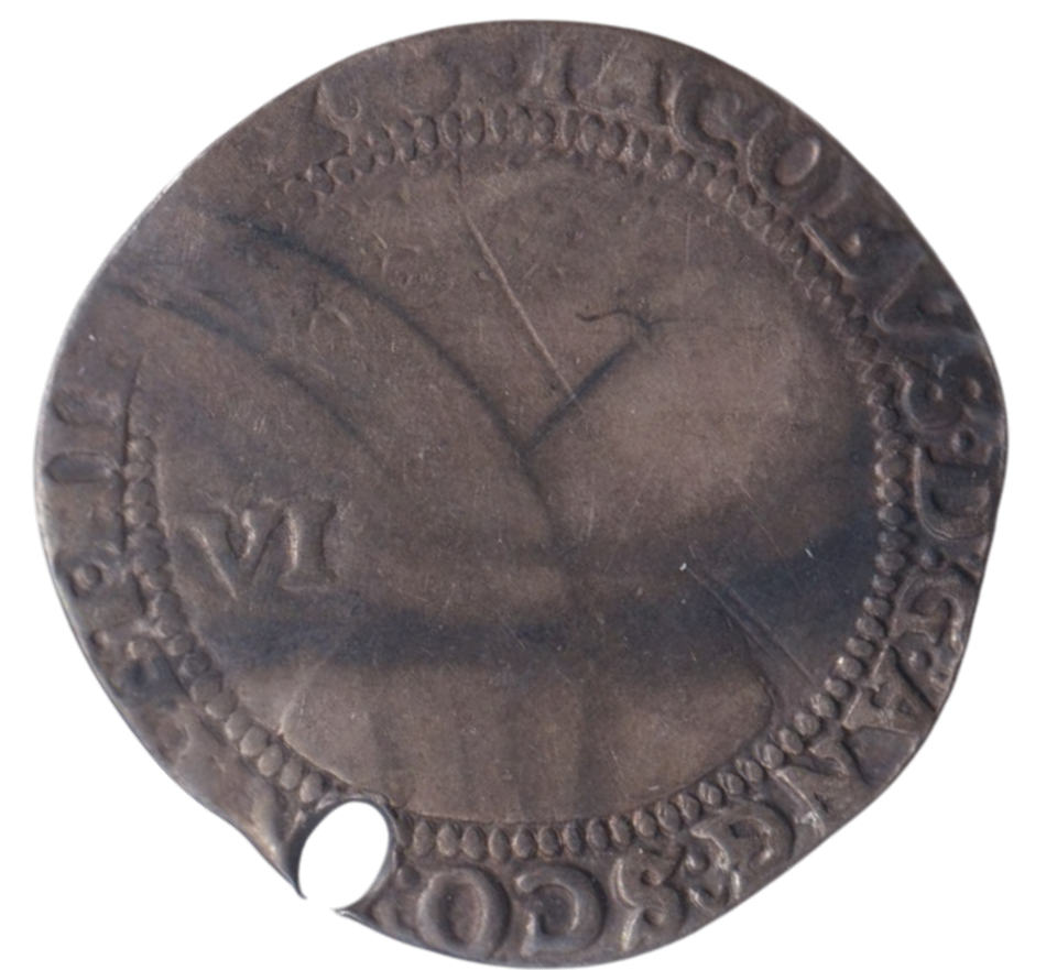 1603 SILVER SIXPENCE JAMES I