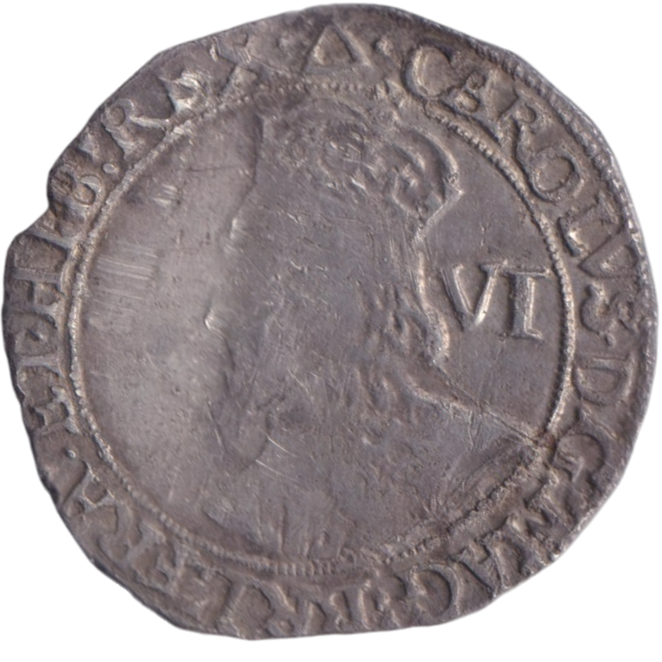 1639 SILVER SIXPENCE CHARLES I