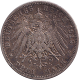 1910 SILVER 3 MARK GERMANY