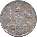 1910 SILVER AUSTRALIA SHILLING