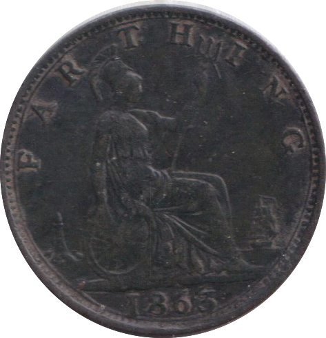 1865 FARTHING ( EF )