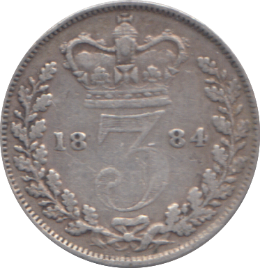 1884 THREEPENCE ( FINE )