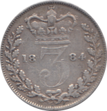 1884 THREEPENCE ( FINE )