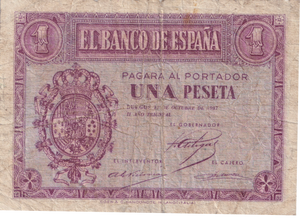 1937 1 PESTA SPAIN BANKNOTE REF-1862