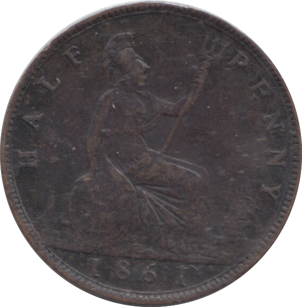 1861 HALFPENNY ( GF )