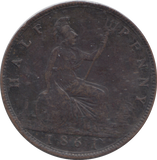 1861 HALFPENNY ( GF )