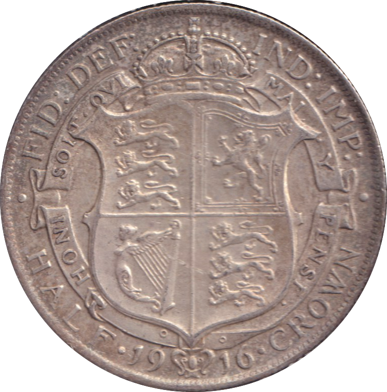 1916 HALFCROWN ( VF )