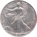 2001 AMERICAN EAGLE SILVER DOLLAR 1 OZ FINE SILVER USA