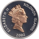 2002 SILVER PROOF FIVE DOLLAR SOLOMON ISLANDS