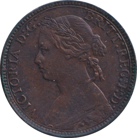 1876 FARTHING ( EF )