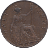 1910 HALFPENNY ( GVF )