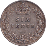1899 SIXPENCE ( EF )