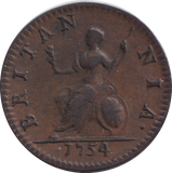 1754 FARTHING ( EF )