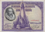 1928 100 PESTAS BANKNOTE SPAIN REF-1633