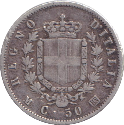 1863 50 CENTESIMI ITALY