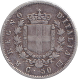 1863 50 CENTESIMI ITALY