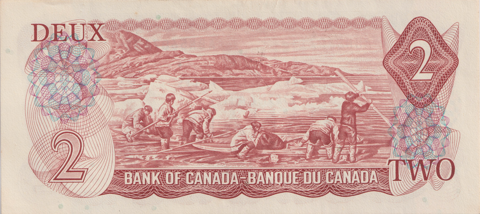 1974 TWO DOLLARS CANADA BANKNOTE REF-1779
