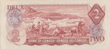 1974 TWO DOLLARS CANADA BANKNOTE REF-1779