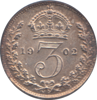 1902 THREEPENCE ( BU )