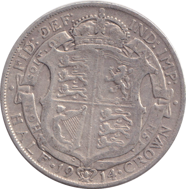 1914 HALF CROWN ( FINE )