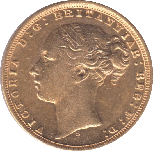 1876 GOLD SOVEREIGN ( AUNC ) SYDNEY MINT